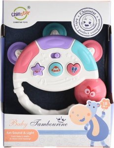 Fisher Price Grzechotka Interaktywna Tamburyn Dźwięki Kształty Muzyczna Zabawka Kolorowa 5