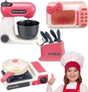 LeanToys Zestaw Kuchenny Gotowanie Zestaw Noży Mikser Kuchenka Indukcyjna Akcesoria 1