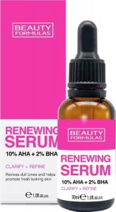 Beauty Formulas BEAUTY F TWARZ Serum 10% AHA+BHA odnawiające 30ml 5