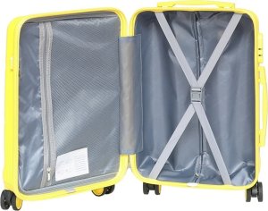 Adar Walizka Kabinowa + kuferek kosmetyczka zestaw Barut szare z ABS 7