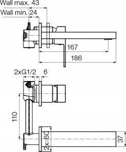 Bateria umywalkowa Valvex 2420440 ARS BAT. UMYW. PODT. BLACK  VALVEX // BV.2420440 2