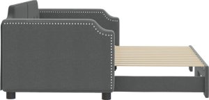 vidaXL vidaXL Sofa rozsuwana, ciemnoszara, 90x200 cm, tkanina 4