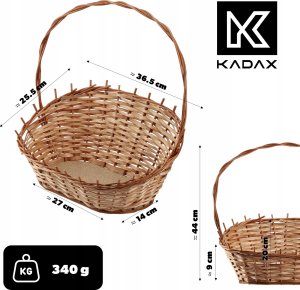 Kadax KADAX Koszyk Prezentowy Wiklinowy Kosz Średni 2