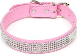 Paw Paw Love - Hundehalsbånd m. similisten (Medium) - Pink 1