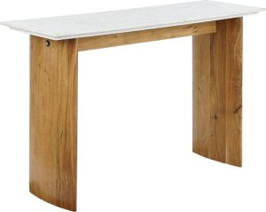 Bigbuy Home Console Home ESPRIT Biały Brązowy Marmur Drewno mango 120 x 38 x 77 cm 1