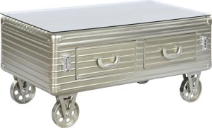 Bigbuy Home Stolik Home ESPRIT Metal Szkło 100 x 52 x 46 cm 1