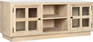 Bigbuy Home MebleTV Home ESPRIT Naturalny Szkło Drewno mango 135 x 35 x 52 cm 1