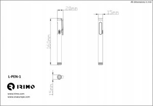 Latarka HP Šviestuvas - prožektorius IRIMO, rašiklio formos. LED SMD 6 + 1 150 / 70lm, įkraunamas, IP20 6