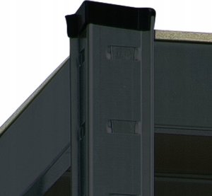 kontrast Regał magazynowy metalowy 150x75x30 5 półek x 150kg czarny 6