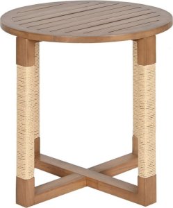 Bigbuy Home Stolik Home ESPRIT Naturalny Jodła Drewno MDF 48 x 48 x 50,5 cm 1