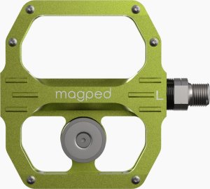 Korbi Pedały MAGPED SPORT2 GREEN 200NM (Gravel, Trekking, MTB), Magnetyczne z blokami, Siła magnesu 200Nm dla rowerzystów >75kg, Zielone, Waga 458g (NEW) 3