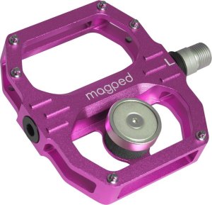 Moga Pedały MAGPED SPORT2 PINK 200NM (Gravel, Trekking, MTB), Magnetyczne z blokami, Siła magnesu 200Nm dla rowerzystów >75kg, Różowe, Waga 458g (NEW) 1