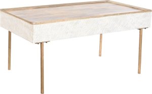 Bigbuy Home Stolik Home ESPRIT Żelazo Drewno mango 120 x 60 x 57 cm 1