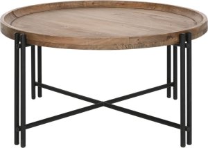 Bigbuy Home Stolik Home ESPRIT Drewno Metal 90 x 90 x 45 cm 1