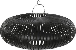 Bigbuy Home Abażur do Lamp Home ESPRIT Czarny Bambus 80 x 80 x 30 cm 1