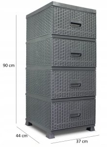 Triton Regał Rattan 38x45x90cm 2