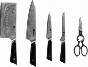 Blaumann Damasko plieno peilių rinkinys su stovu KAMAZAKI KZI004SET 3