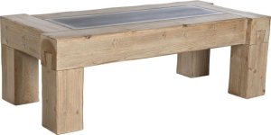 Bigbuy Home Stolik Home ESPRIT Jodła Drewno MDF 140 x 70 x 46 cm 1