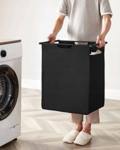 Kosz na pranie Vasagle Kosz Na Pranie, Kosz Na Pranie, Wysuwana I Wyjmowana Torba Na Pranie, Półka, Metalowa Rama, 65 L, 50 X 33 X 72 Cm, Rustykalny Br 6