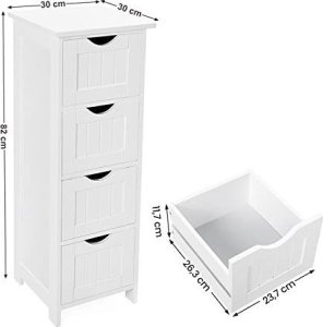 Stamar Szafka łazienkowa biała 82 cm 5