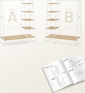 Tectake Wieszak Na Ubrania, Wieszak Na Płaszcze, 45 X 120 X 160 Cm, Wieszak Na Ubrania Z Drążkiem Na Ubrania, Stojak Na Buty, Otwarta Sz 6