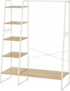 Tectake Wieszak Na Ubrania, Wieszak Na Płaszcze, 45 X 120 X 160 Cm, Wieszak Na Ubrania Z Drążkiem Na Ubrania, Stojak Na Buty, Otwarta Sz 7