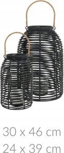 Home Styling Collection Lampiony dekoracyjne z technorattanu, 2 sztuki 2
