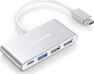 HUB USB WiWU Hub 4w1 Lention USB-C do USB 3.0 + 2x USB 2.0 + USB-C (srebrny) 2