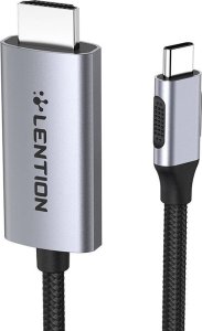 Kabel RayCue Kabel USB-C do HDMI 2.0 Lention CU707, 1Gbps, 4K60Hz, 3m (szary) 1