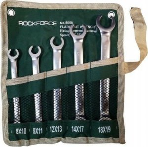 AWTools ROCKFORCE KLUCZ PŁASKI PÓŁOTWARTY kpl. 5szt. 8-19mm 1