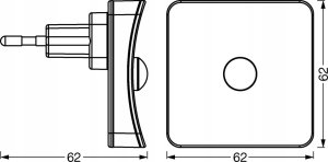 Lampka wtykowa do gniazdka Osram LUMINAIRE LUNETTA SQUARE SENSOR RGB WH 5