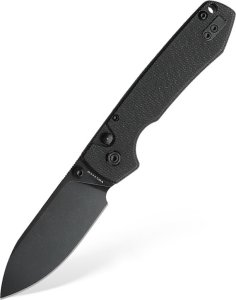 Bestech Knives Nóż składany Vosteed Raccoon Button Lock Black 14C28N Black Micarta RC3SVM6 1