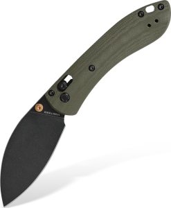 Bestech Knives Nóż składany Vosteed Mini Nightshade Shilin Cutter Crossbar Lock Black 14C28N Green G10 A0207 1