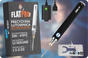 Techrebal Belaidis FlatPro2 lituoklis z regulatorem temperatury - 200-470 laipsnių - czarny - Webski 2
