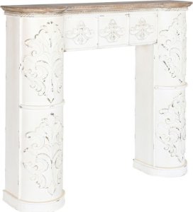 Bigbuy Home Front kominka Home ESPRIT Jodła Drewno MDF 128 x 28 x 114 cm 1