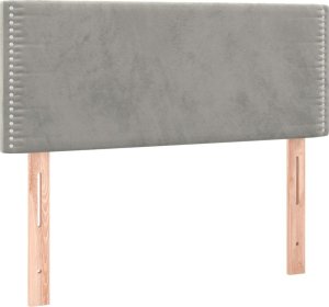 vidaXL vidaXL Łóżko kontynentalne z materacem i LED, jasnoszare, 120x190 cm 8