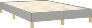vidaXL vidaXL Łóżko kontynentalne z materacem, jasnoszare, 120x190 cm tkanina 4