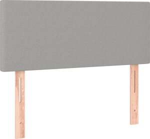 vidaXL vidaXL Łóżko kontynentalne z materacem, jasnoszare, 120x190 cm tkanina 7