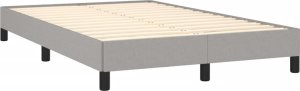 vidaXL vidaXL Łóżko kontynentalne z materacem, jasnoszare, 120x190 cm tkanina 4