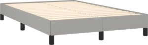 vidaXL vidaXL Łóżko kontynentalne z materacem, jasnoszare, 120x190 cm tkanina 4