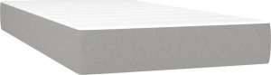 vidaXL vidaXL Łóżko kontynentalne z materacem, jasnoszare, 120x190 cm tkanina 5