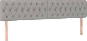 vidaXL vidaXL Łóżko kontynentalne z materacem, jasnoszare, 120x190 cm tkanina 7