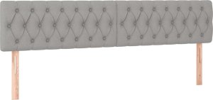 vidaXL vidaXL Łóżko kontynentalne z materacem, jasnoszare, 120x190 cm tkanina 7