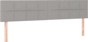 vidaXL vidaXL Łóżko kontynentalne z materacem, jasnoszare, 120x190 cm tkanina 7