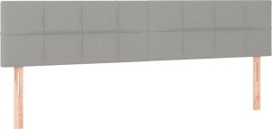 vidaXL vidaXL Łóżko kontynentalne z materacem, jasnoszare, 120x190 cm tkanina 6