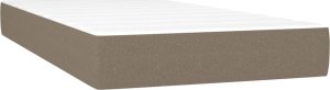 vidaXL vidaXL Łóżko kontynentalne z materacem, taupe, 120x190 cm, tkanina 5