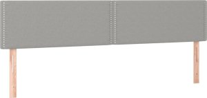 vidaXL vidaXL Łóżko kontynentalne z materacem, jasnoszare, 120x190 cm tkanina 7