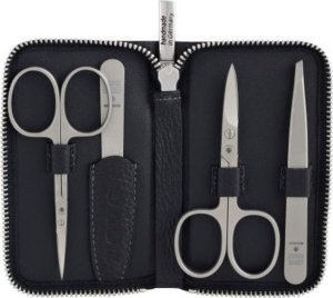 Vipera DOVO 6440186 Manicure Set No. 5, matt stainless, black leath 1