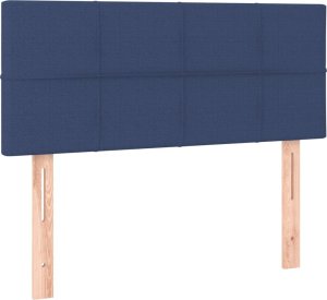 vidaXL vidaXL Łóżko kontynentalne z materacem, niebieskie 120x190 cm, tkanina 9