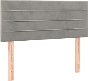 vidaXL vidaXL Łóżko kontynentalne z materacem i LED, jasnoszare, 120x190 cm 8